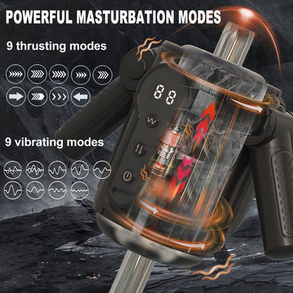 Telescopic Vibrating Male Masturbator for Man: Game Cup Pulse