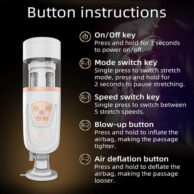 Lurevibe - 5-Speed Suction and Clamping Male Masturbator