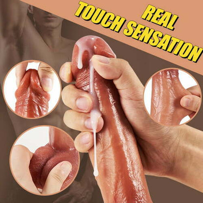 9 Vibrating 3 Thrusting & Swing Intelligent Heating Realistic Dildo Vibrator 6.3 Inch