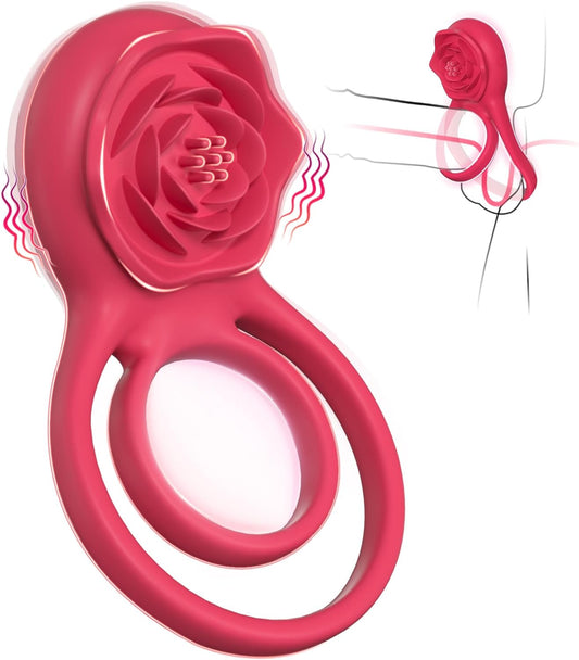 Vibration ring rose clitoral stimulator