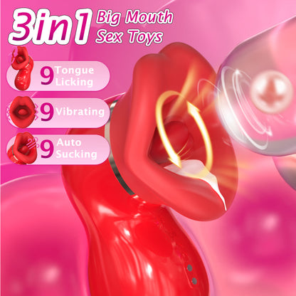 S-Hande Sucking Tongue Licking Adult Vibrator 9 Modes Vibrator