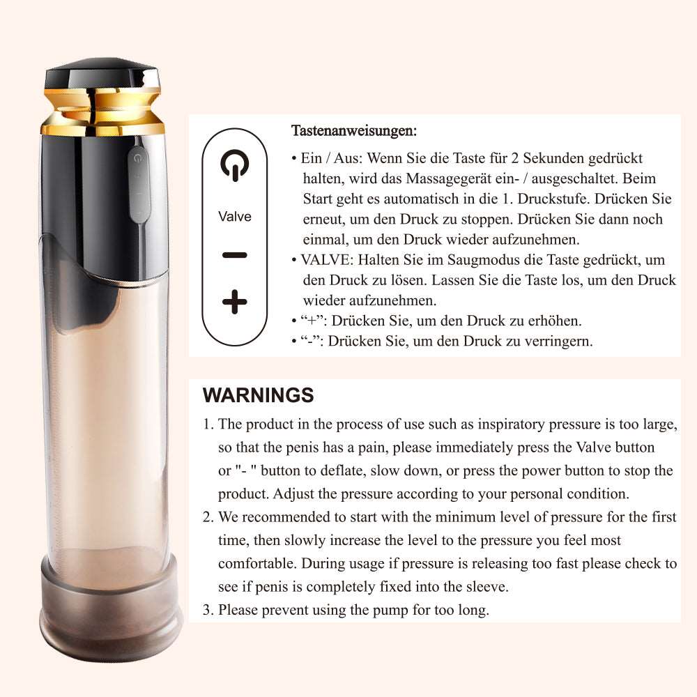 Electric Penis Enlargement Male Masturbation Cup Water Bath Air Vacuum Pump