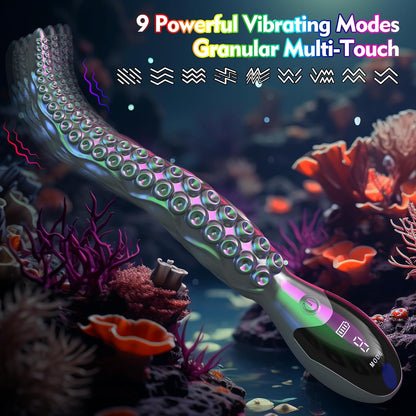 LED Display Octopus Tentacle Clitoral Vibrating Realistic Monster G-Spot Dildos