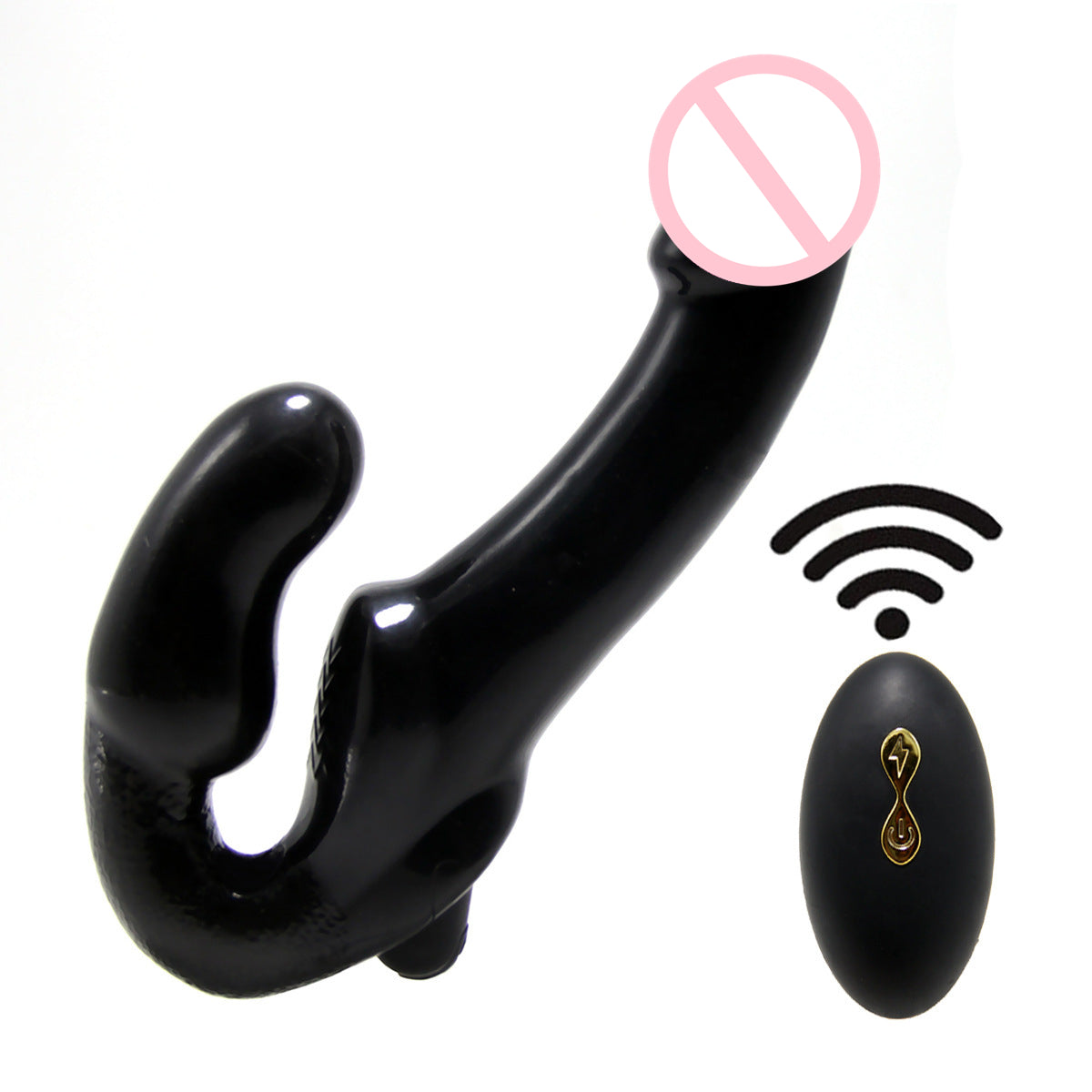 10 Frequency Vibrating Remote Control Double Ended Wearable Dildo