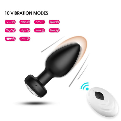 Butt Plug Training Kit with Remote Control, Vibrating Anal Plug and Prostate Massager