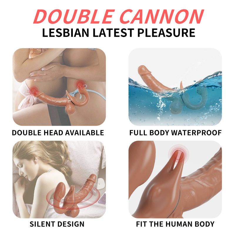 Double-Ended Dildos Female 10 Frequency Variable Sex Machine Clitoris Vibrator