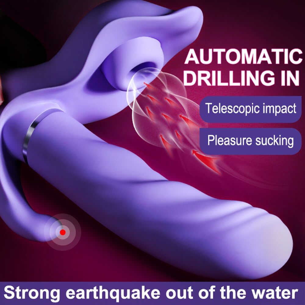 Telescopic Vibrator Clitoris Stimulator Vagina G-Spot Massager Silicone Dildo Masturbator