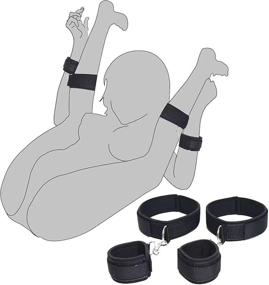 Bondage Wrist ,Adjustable Leg Straps Handcuffs