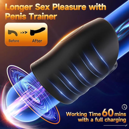 Male Masturbator Penis Training Vibrator with APP Control