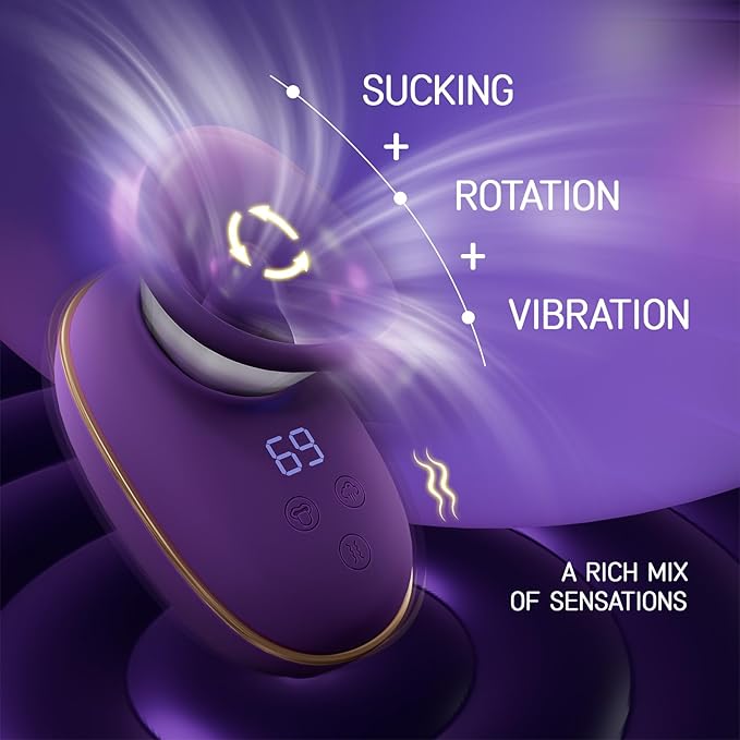 Sucking &Clitoral Vibrator with Sucking,  Tongue Licking & Vibrating