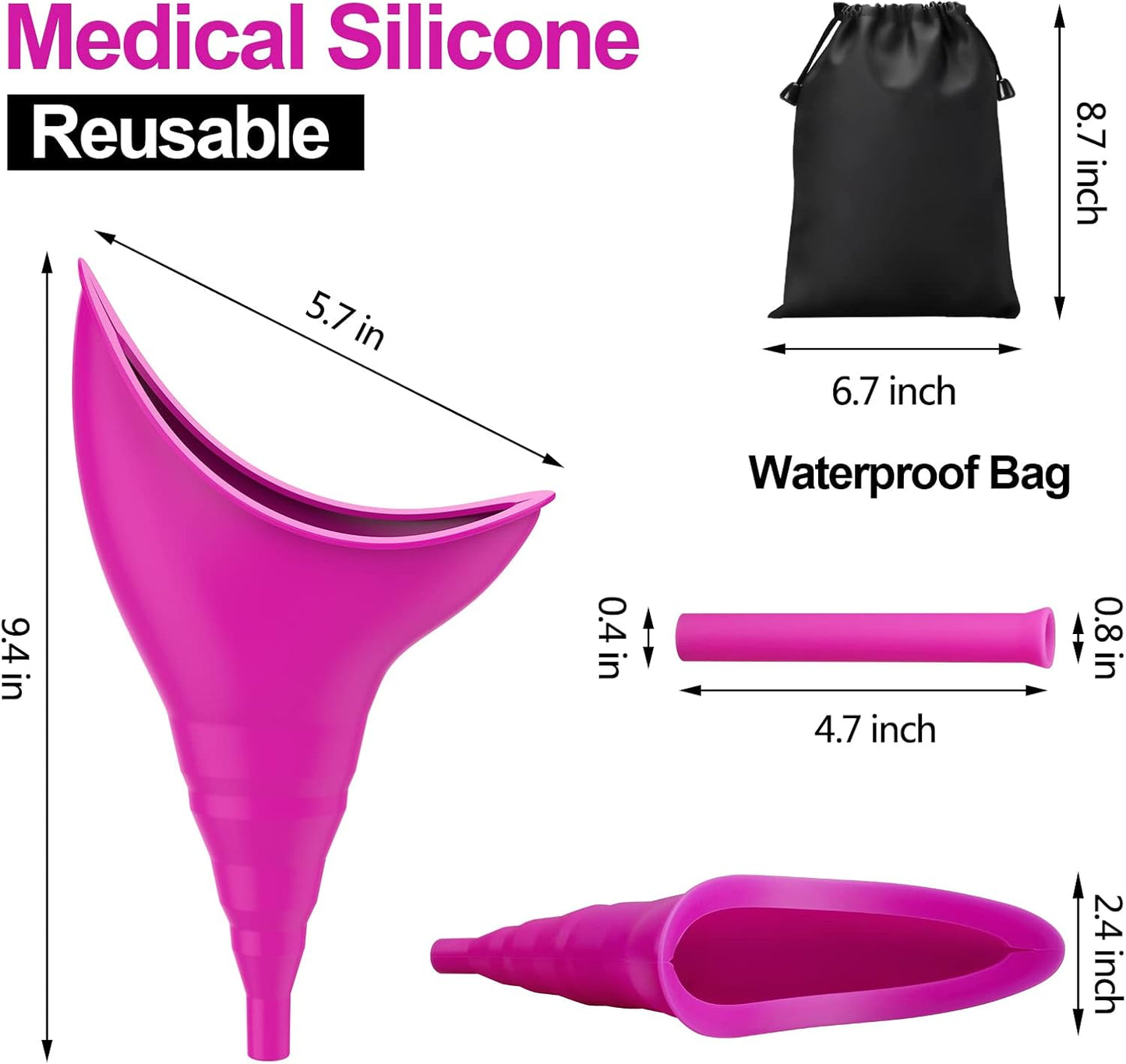 Portable Urinal Silicone Pee Funnel