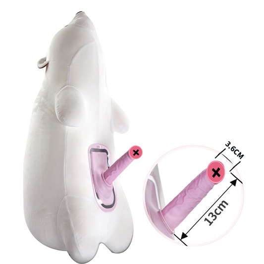 Polar Bear Pillow Remote Control Sex Machine With Dildo