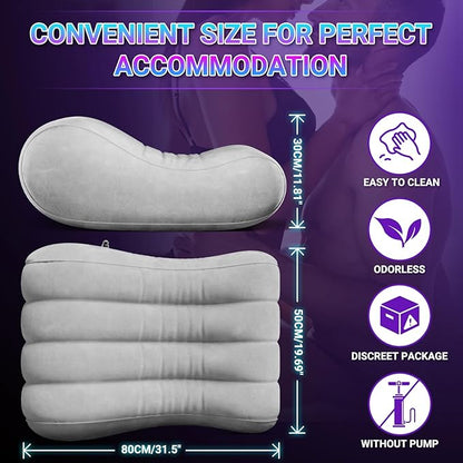 Velvety Anti-Leak Valve Sex Bed Things Inflatable Lounge Cushion