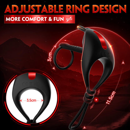 Bunny RIng Vibrating Cock Ring with 2 Penis Ring Penis Sleeve Mens Sex Toys