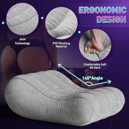 Velvety Anti-Leak Valve Sex Bed Things Inflatable Lounge Cushion