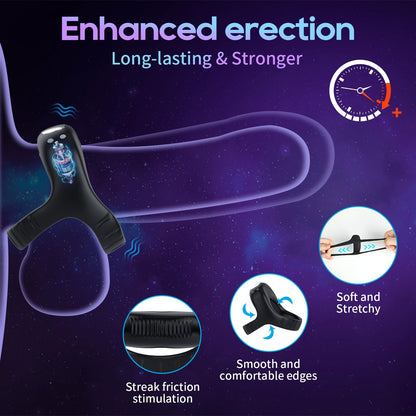 Vibrating Cock Ring with APP, Triangular Penis Ring with 10 Vibration Modes