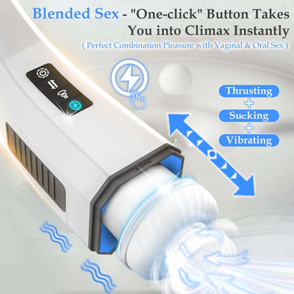 007-Ⅲ Penis 4D  Clip Suction Smart Real Voice Tongue Lick Male Masturbator Cup