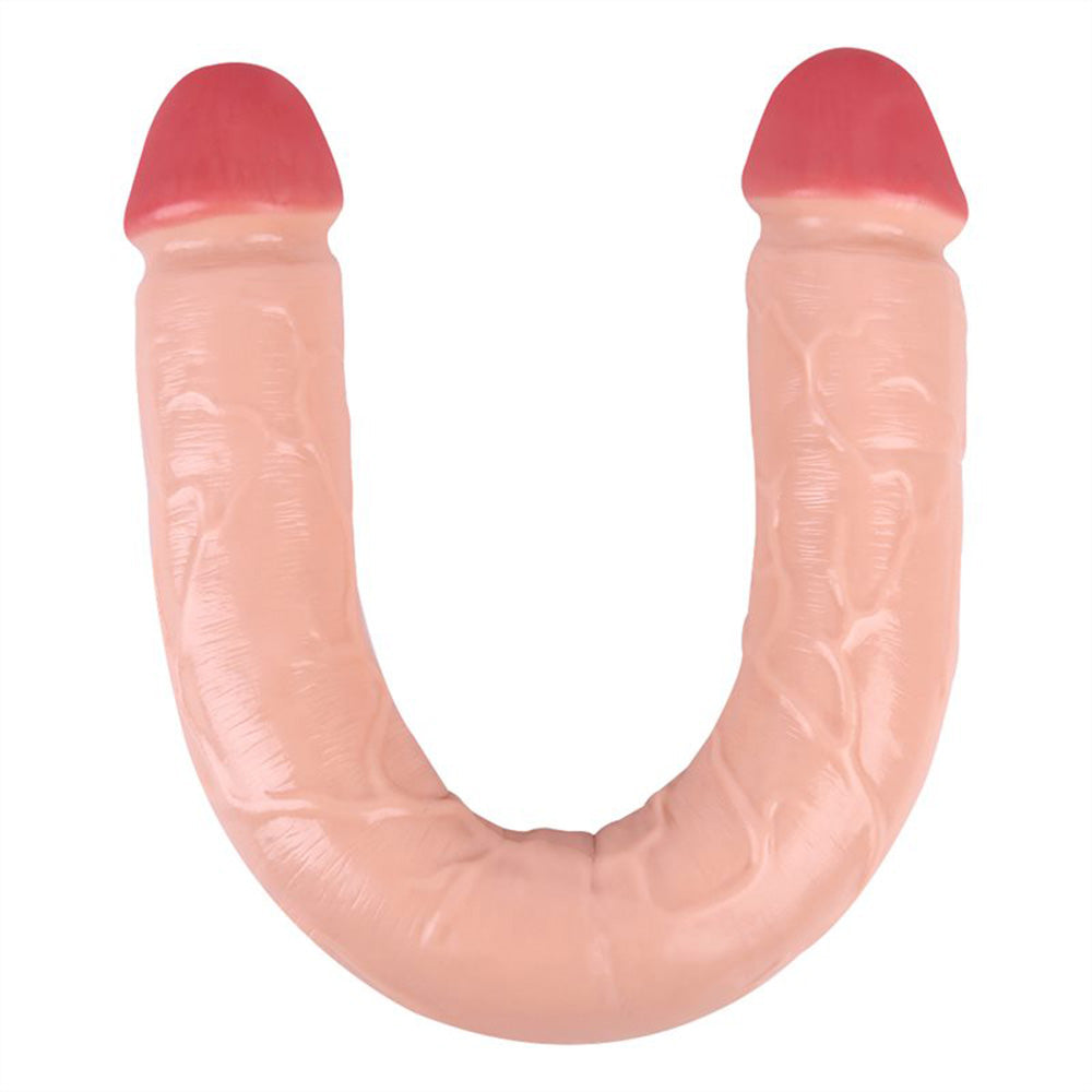 Double-Ended Soft Silicone Simulated Anus Masturbation Dildo