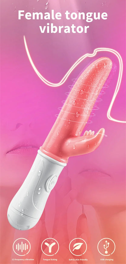 G-spot Clitoral Stimulation 12 Frequency Simulation Tongue Vaginal