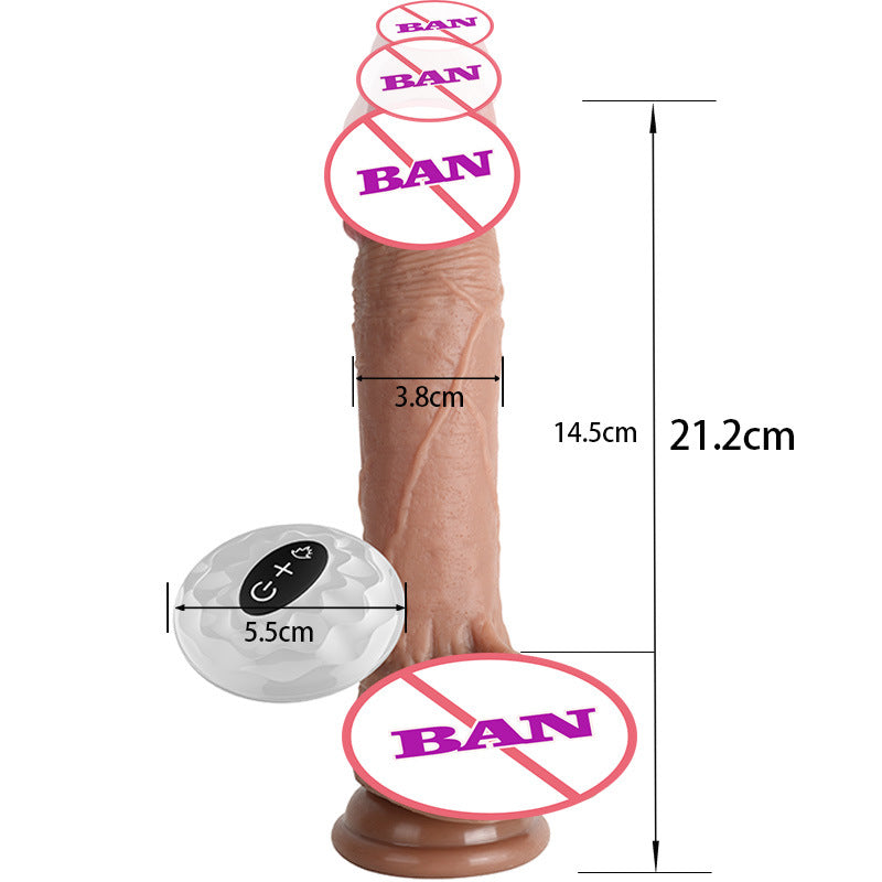 Lurevibe - Waterproof 7 Frequency Retractable Swing Dildo