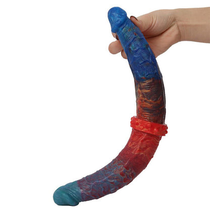 Colorful Double-Ended Liquid Silicone Anal Plug Dildo