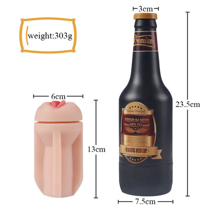 Male Masturbator Erotic Toy Portable Beer Bottle