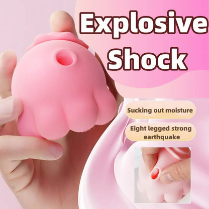 Cute Octopus Sucking Vibrator Heating Clit Vibrating Sucker