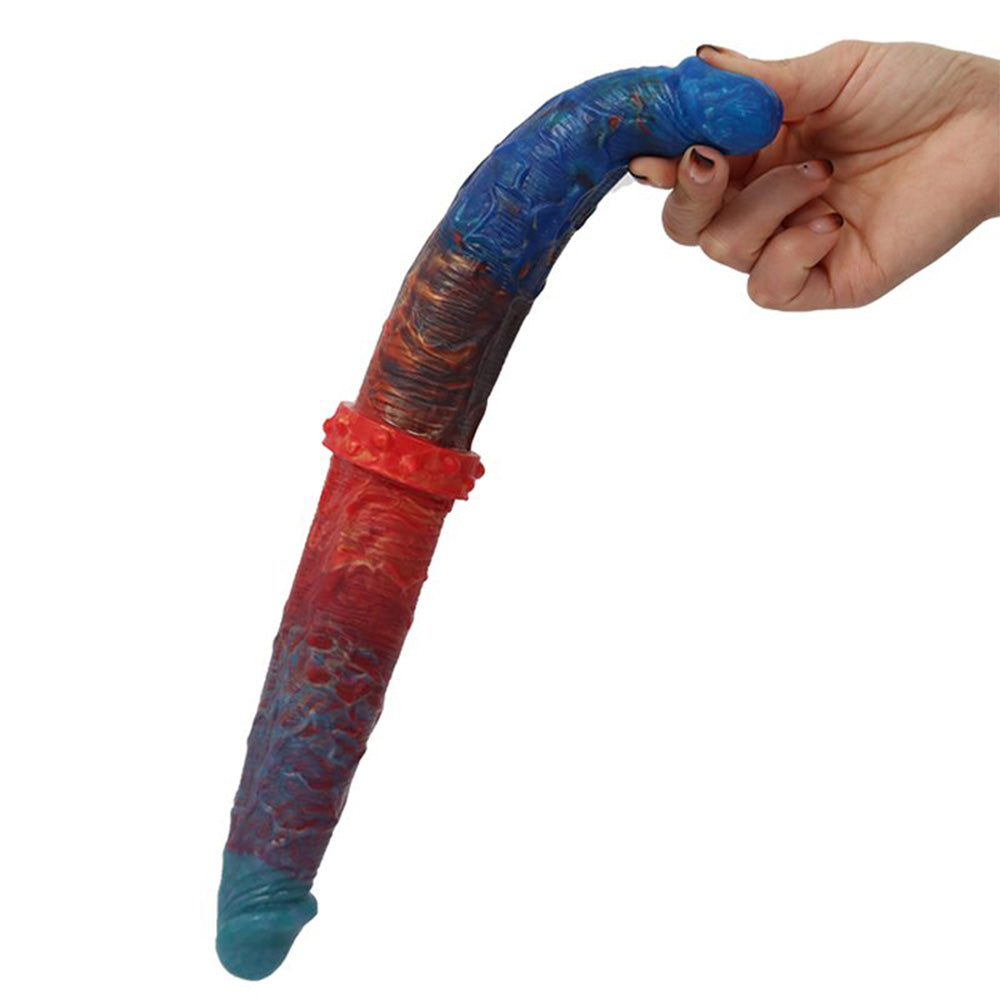 Colorful Double-Ended Liquid Silicone Anal Plug Dildo