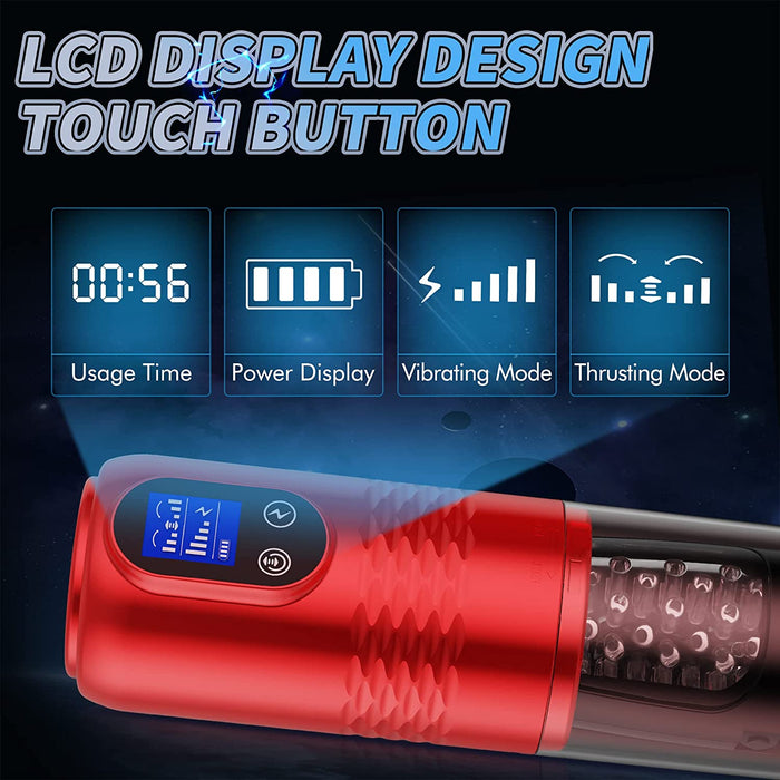 Strong stimulation Innovative Motors Telescoping LCD Display Masturbator