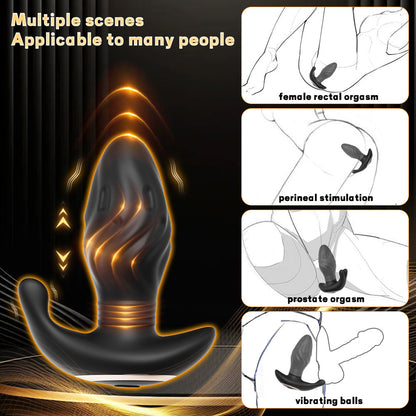 Male Prostate Massager Telescopic Vibration Anal Masturbator Anal Plug