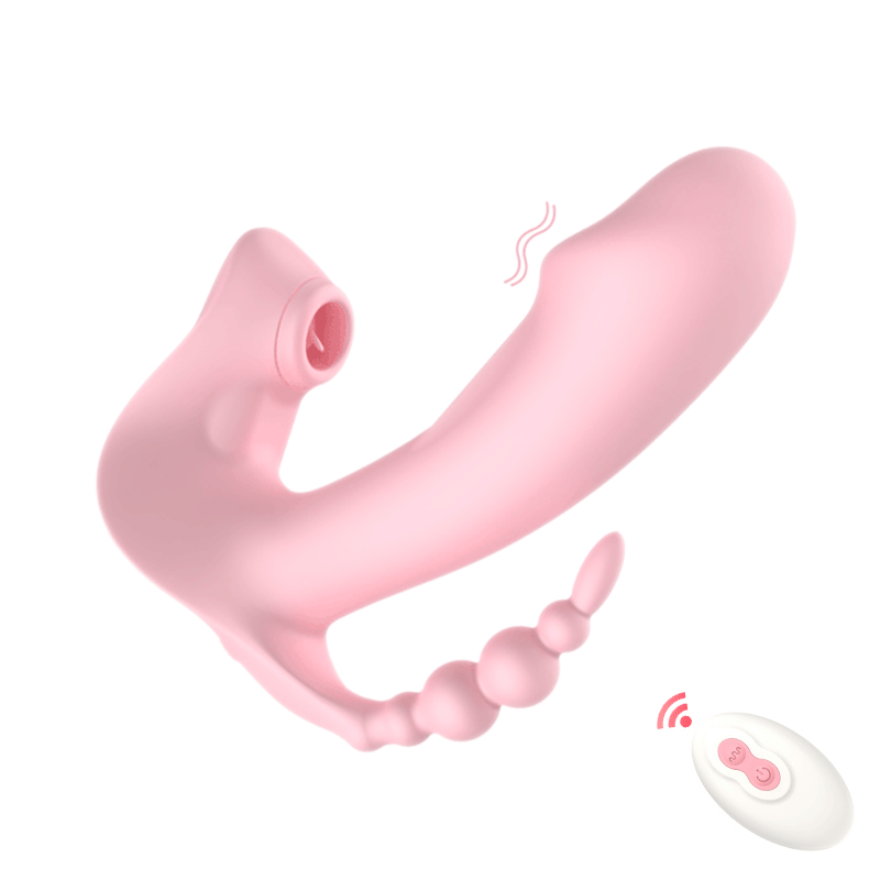 G-Spot Stimulation Anal Play Clitoral Suction Wearable Female Masturbator